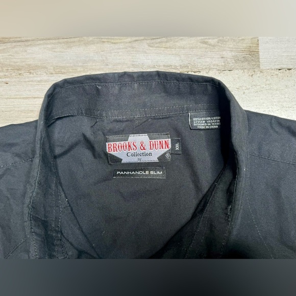 Brooks & Dunn Collection By Panhandle Slim Long Sleeve Pearl Snap Men XXL Black - Picture 4 of 13